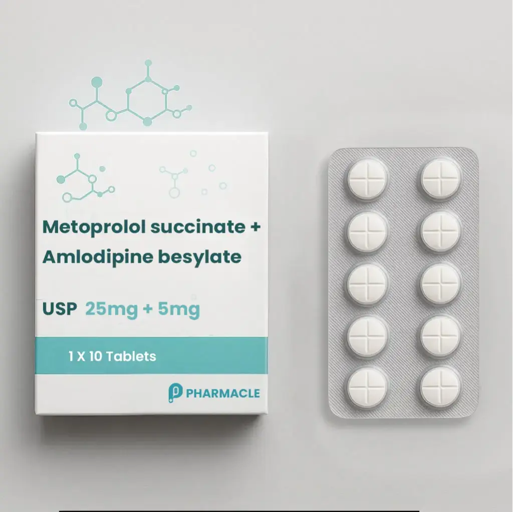 Metoprolol succinate + Amlodipine besylate