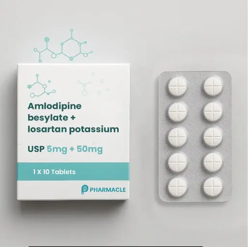 Amlodipine besylate + losartan potassium